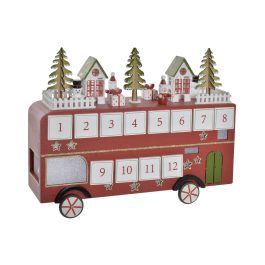 Calendario Adviento Navidad Tradicional DKD Home Decor Rojo Blanco 10 x 25 x 31.5 cm (2 Unidades) Precio: 54.3532. SKU: B16CE53XVD