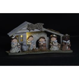 Nacimiento Navidad Tradicional DKD Home Decor Marron Gris 10 x 15 x 30 cm (2 Unidades)