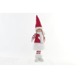 Figura Navidad Fantasia DKD Home Decor Rojo Blanco 12 x 45 x 15 cm (2 Unidades)