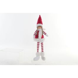 Figura Navidad Fantasia DKD Home Decor Rojo Blanco 15 x 55 x 18 cm (2 Unidades)