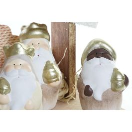 Nacimiento Navidad Moderna DKD Home Decor Marron Blanco 11.5 x 16.5 x 29.5 cm (2 Unidades)