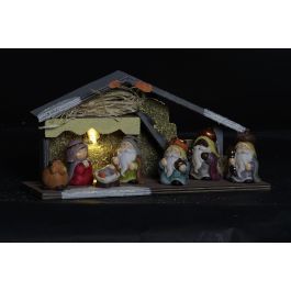 Nacimiento Navidad Tradicional DKD Home Decor Gris Marron 8.5 x 17.5 x 33 cm (2 Unidades)