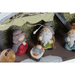 Nacimiento Navidad Tradicional DKD Home Decor Gris Marron 8.5 x 17.5 x 33 cm (2 Unidades)