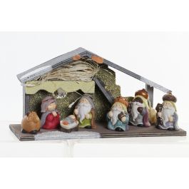 Nacimiento Navidad Tradicional DKD Home Decor Gris Marron 8.5 x 17.5 x 33 cm (2 Unidades)