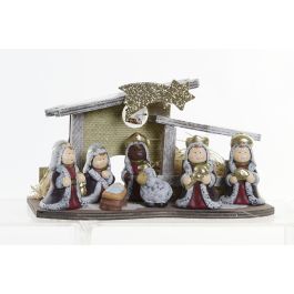 Nacimiento Navidad Tradicional DKD Home Decor Gris Dorado 12 x 15.5 x 26 cm (2 Unidades) Precio: 31.50000018. SKU: B143MHKZH3