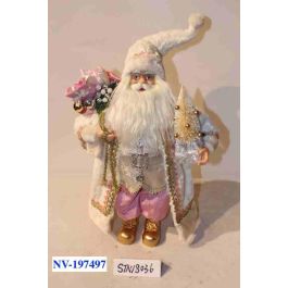 Figura Navidad Fantasia DKD Home Decor Rosa Gris 13 x 47 x 30 cm (2 Unidades)