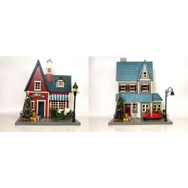 Casa Navidad Tradicional DKD Home Decor Azul Rojo 12.5 x 40 x 30 cm (2 Unidades) Precio: 67.50000004. SKU: B13EJ3LWQH