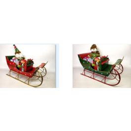 Vehiculo Decoracion Navidad Tradicional DKD Home Decor Rojo Verde 19 x 35 x 38 cm (2 Unidades)