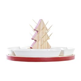 Aperitivo Navidad Tradicional DKD Home Decor Rojo Blanco 24 x 13 x 24 cm Set de 5 (2 Unidades)