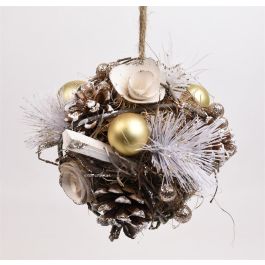 Bola Decoracion Navidad Moderna DKD Home Decor Dorado Marron 15 x 15 x 15 cm (2 Unidades) Precio: 15.79000027. SKU: B19SM8VTKS