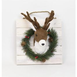 Decoracion Pared Navidad Alpina DKD Home Decor Marron Blanco 16 x 29 x 25 cm (2 Unidades) Precio: 31.99000057. SKU: B1J7YAGYMT