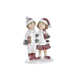 Figura Navidad Tradicional DKD Home Decor Rojo Blanco 6 x 15 x 10.5 cm (2 Unidades)