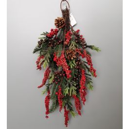 Decoracion Colgante Navidad Tradicional DKD Home Decor Rojo Verde 10 x 75 x 25 cm (2 Unidades) Precio: 32.49999984. SKU: B1K8CBKDDL