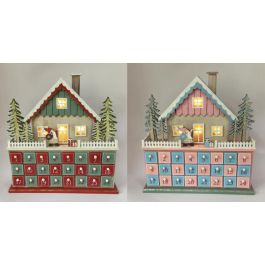 Calendario Adviento Navidad Fantasia DKD Home Decor Rojo Verde 8 x 33 x 32 cm (2 Unidades) Precio: 88.78999965. SKU: B1EA3DB344