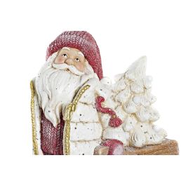 Figura Navidad Tradicional DKD Home Decor Rojo Blanco 23 x 42 x 35 cm (2 Unidades)