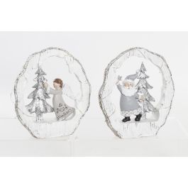 Figura Navidad Moderna DKD Home Decor Blanco Dorado 4.5 x 19 x 17 cm (2 Unidades) Precio: 27.69000058. SKU: B13EZRE2XG