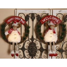 Decoracion Colgante Navidad Tradicional DKD Home Decor Rojo Blanco 10 x 50 x 38 cm (2 Unidades) Precio: 38.8999996. SKU: B1EKEGBWXX
