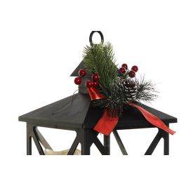 Farola Navidad Tradicional DKD Home Decor Negro 19 x 32 x 19 cm (2 Unidades)