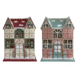 Calendario Adviento Navidad Tradicional DKD Home Decor Rojo Rosa 7 x 34.5 x 26 cm (2 Unidades) Precio: 93.3031. SKU: B1GA9YGTCT