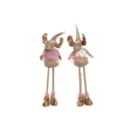 Figura Navidad Fantasia DKD Home Decor Rosa Blanco 17 x 50 x 15 cm (2 Unidades) Precio: 38.50000022. SKU: B15KVE4VF5
