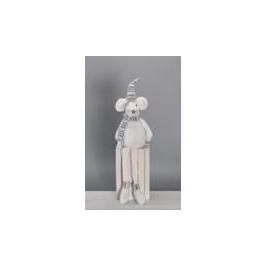 Figura  DKD Home Decor Blanco Gris 17 x 75 x 20 cm (2 Unidades)