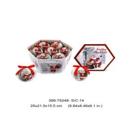 Bola Decoracion Navidad Tradicional DKD Home Decor Rojo Blanco 25 x 16 x 25 cm Set de 14 (2 Unidades) Precio: 30.50000052. SKU: B19E8E3PVL