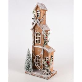 Casa Navidad Alpina DKD Home Decor Natural 13 x 42 x 22 cm (2 Unidades)