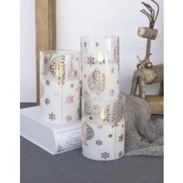 Vela Led Navidad Moderna DKD Home Decor Blanco Dorado 7.5 x 15 x 7.5 cm Set de 3 (2 Unidades) Precio: 42.50000007. SKU: B1G93H9GRG