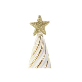 Decoracion Luminosa Navidad Moderna DKD Home Decor Blanco Dorado 9 x 25 x 9 cm (2 Unidades)