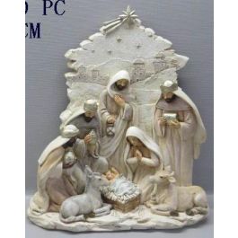 Nacimiento  DKD Home Decor Blanco Azul 8 x 27.5 x 24 cm (2 Unidades) Precio: 62.50000053. SKU: B1C39AD5HY