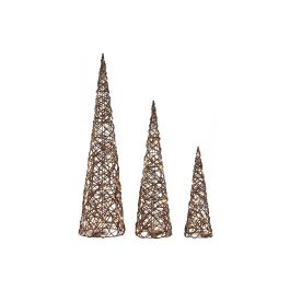 Cono Navidad Alpina DKD Home Decor Natural 20 x 80 x 20 cm Set de 3 (2 Unidades) Precio: 116.7649998306. SKU: B1935ZBZHC