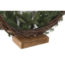 Corona Navidad Alpina DKD Home Decor Verde Marron 22 x 48 x 46 cm (2 Unidades)