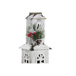 Casa Navidad Tradicional DKD Home Decor Rojo Blanco 18 x 56 x 27 cm (2 Unidades)