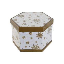 Bola Decoracion Navidad Moderna DKD Home Decor Dorado Blanco 21.5 x 15.5 x 25 cm Set de 14 (2 Unidades)