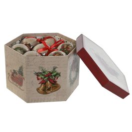 Bola Decoracion Navidad Tradicional DKD Home Decor Multicolor 21.5 x 15.5 x 25 cm Set de 14 (2 Unidades)