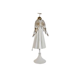 Decoracion Navidad Moderna DKD Home Decor Blanco Dorado 15 x 55.5 x 22 cm (2 Unidades)