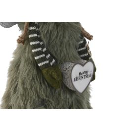 DKD Home Decor Figura de Navidad Ángel LED Poliéster Verde Plateado 55 cm Alto 15 cm Largo 24 cm Ancho - Pack 2 Unidades
