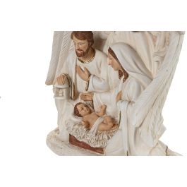 DKD Home Decor Nacimiento Navidad Tradicional Blanco Resina 10.5 x 26 x 21 cm (2 Unidades)