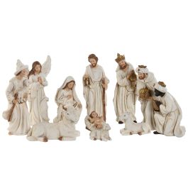 DKD Home Decor Nacimiento Navidad Tradicional de Resina Blanco Dorado, Set de 11 Piezas, 4x12.5x7 cm (2 Unidades) Precio: 54.49999962. SKU: B12YBPTWNR