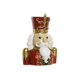 Figura Navidad Tradicional DKD Home Decor Rojo Plateado 11.5 x 22 x 16.5 cm (2 Unidades)