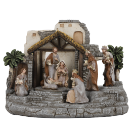 Nacimiento Navidad Tradicional DKD Home Decor Multicolor 16 x 22 x 29 cm (2 Unidades) Precio: 144.5950006171. SKU: B17DB94VH7