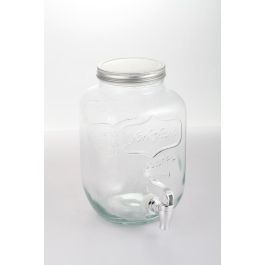 Dispensador Bebidas Vintage DKD Home Decor Transparente Negro 22 x 35 x 33 cm (2 Unidades)