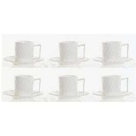 Cafe Basicos DKD Home Decor Blanco Natural 12 x 25 x 26 cm Set de 6 (2 Unidades)