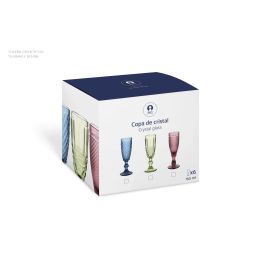 Vaso Basicos DKD Home Decor Azul 8.3 x 9.3 x 8.3 cm Set de 6