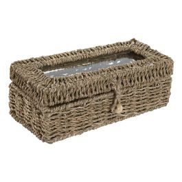 Caja Infusiones Boho DKD Home Decor Natural 13 x 10 x 28 cm (2 Unidades)