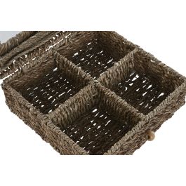 Caja Infusiones Boho DKD Home Decor Natural 22 x 11 x 22 cm (2 Unidades)