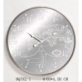 Reloj Pared Loft DKD Home Decor Gris 4 x 60 x 60 cm (2 Unidades) Precio: 68.57312. SKU: S3012013