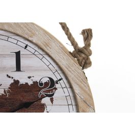 Reloj Pared Vintage DKD Home Decor Marron Negro 4 x 50 x 50 cm (2 Unidades)