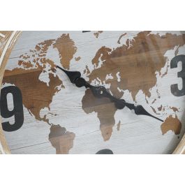 Reloj Pared Vintage DKD Home Decor Blanco Negro 6.5 x 77 x 77 cm (2 Unidades)