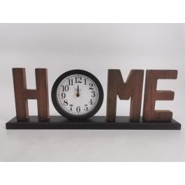 Reloj Loft DKD Home Decor Natural Negro 6 x 17 x 50 cm (2 Unidades)